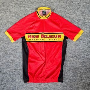 Verge Cycling Jersey Small Short Sleeve 3/4 Zip New Belgium Fat Tire Amber Ale